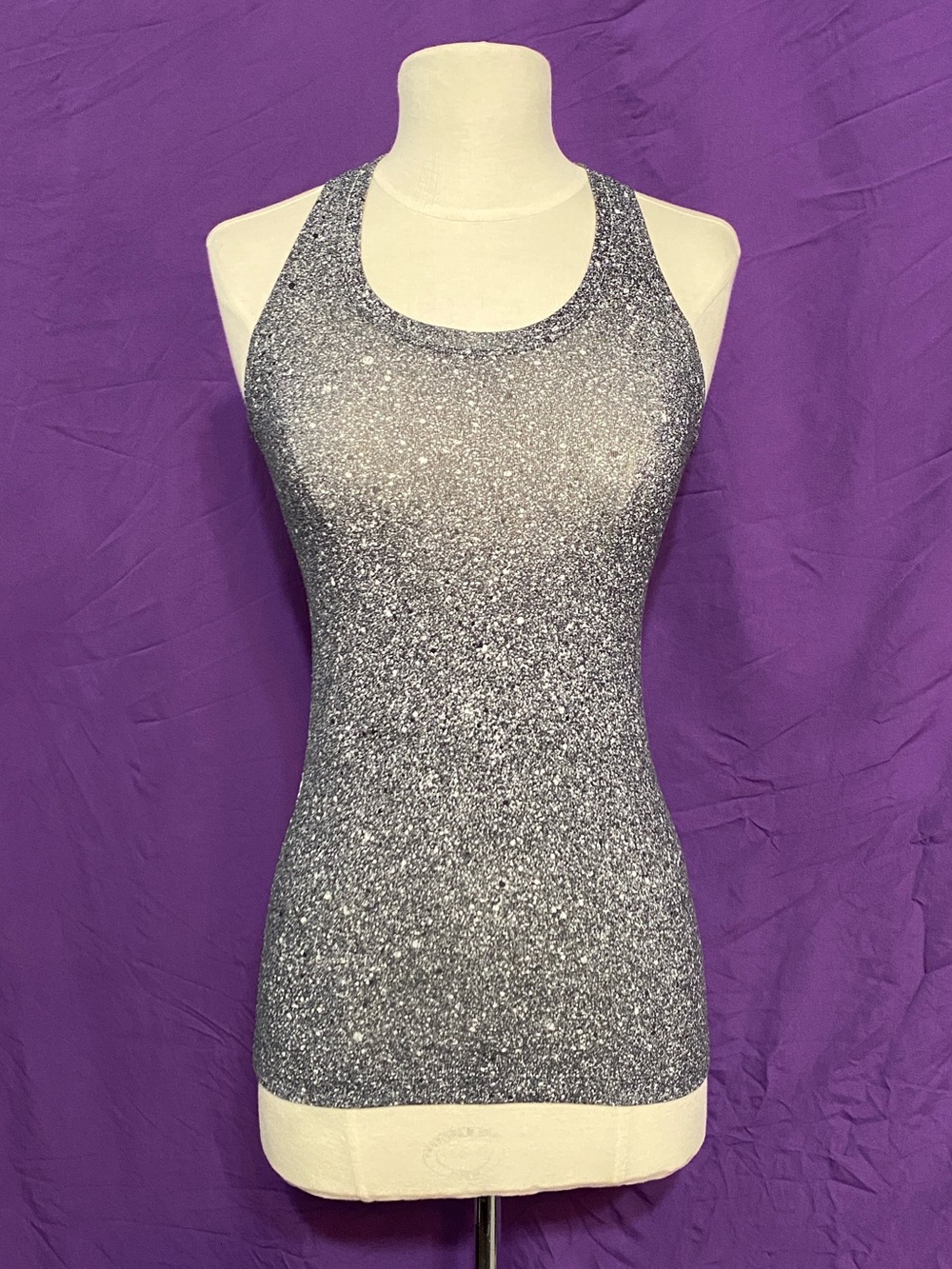 lululemon athletica Grey Speckled Racerback Tank. Size 2 (XS).